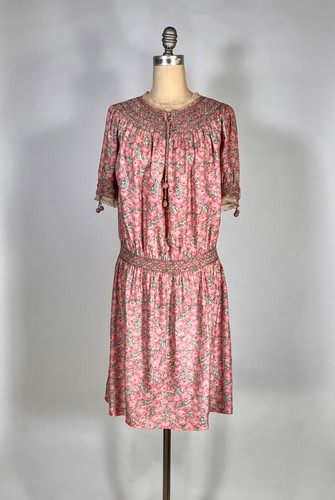 Antique 1920 rose - 1920's, silk