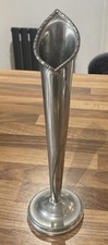 Vintage English Pewter Skinny Vase made in Sheffield - 11inch tall
