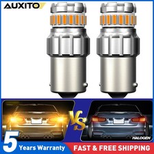2x AUXITO 1156 P21W 382 Turn Signal Indicator Light Amber LED Canbus Error Free