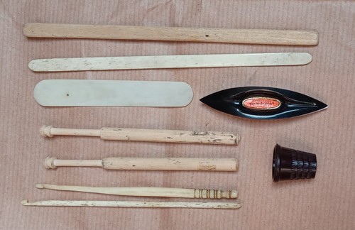 Vintage lacemaking tools