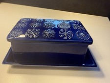 Portmeirion Totem Blue Butter Dish