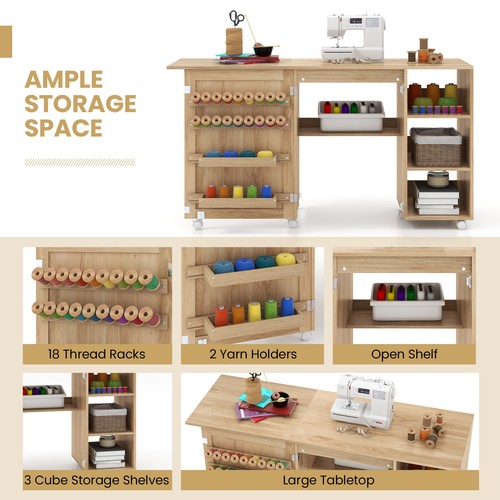 Rolling sewing cabinet - cabinet,