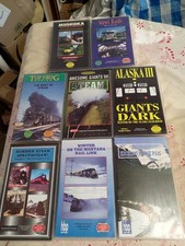 Steam Train & Railway Videos (VHS) In America, Alaska Canada. 8 Assorted Video's