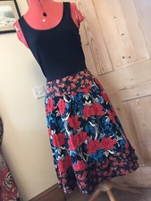 RED POPPIES OCCASION DRESS SWIRLY SKIRT NET PETTICOAT AND STRETCH TOP GOK WAN 12