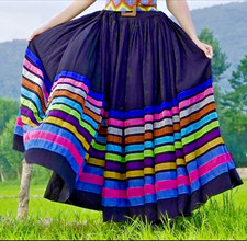 Ribbon Skirt Full Length Fully Gathered Circular (Size 8-18 Adjustable Waist)