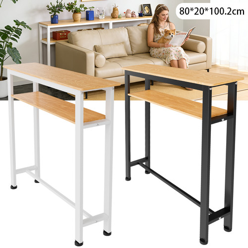 Tier wooden narrow console - 2-tier,