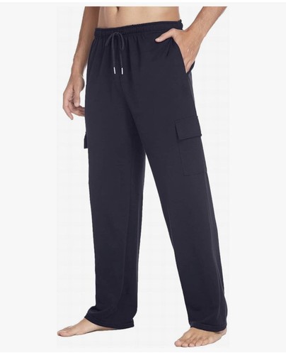 Men black cargo lounge pants - cargo,