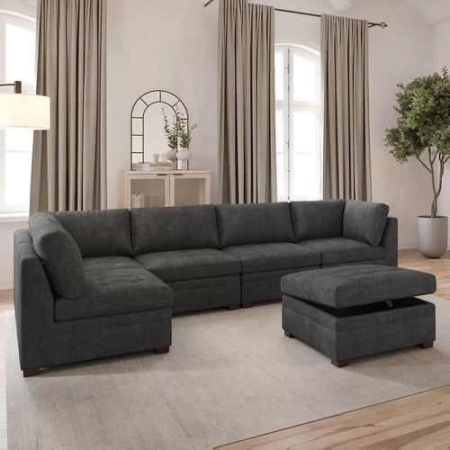 Modular fabric sofa - modular,