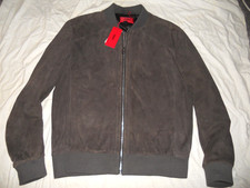 Hugo Boss Goat Nubuck Rich quality Leather Bomber Jacket Size L"-RRP£489