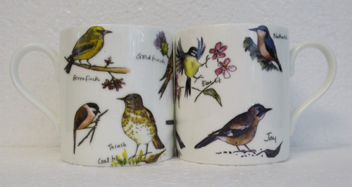 Garden birds bone china - birds,