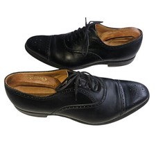 Gent's CHURCH'S Luxury CUSTOM GRADE Black Leather BROGUE Oxford Shoes UK 9.5G