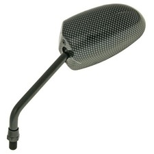 Mirror F1 Round Style Left M10 Carbon Look - Universal Rear View Mirror for Rol