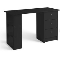 Black Malibu Desk with Bookshelves/make-up Table