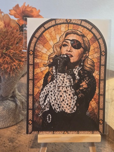 Madonna madame stained glass - x,
