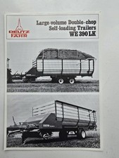 DEUTZ FAHR WE390LK DOUBLE CHOP SELF LOADING TRAILER SALES LEAFLET