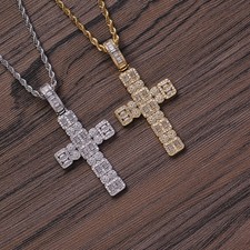 Crucifix double baguette - double,