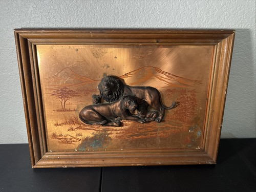 Mid century modern copper wood - mid,