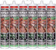 Soudal Express Premium Ready Mix Cement Repair 300ml Tube Grey Box Of 6