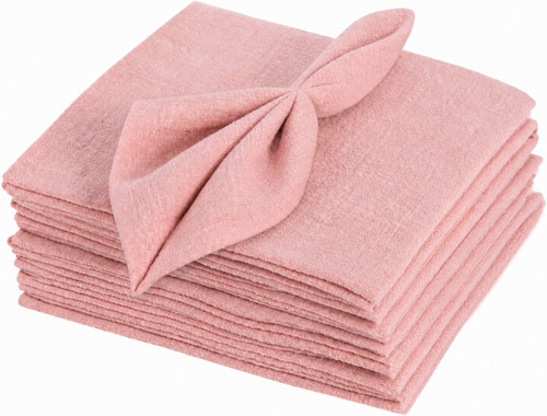 10x table napkins pink linen - 10x,