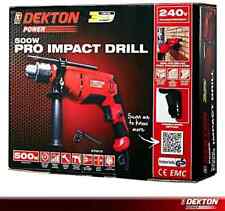 Dekton Power 670010 500W Impact Hammer Drill, 500W, 240V, Black/Red
