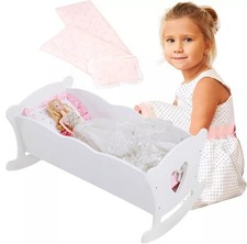 Dolls Crib Cradle Cot Wooden
