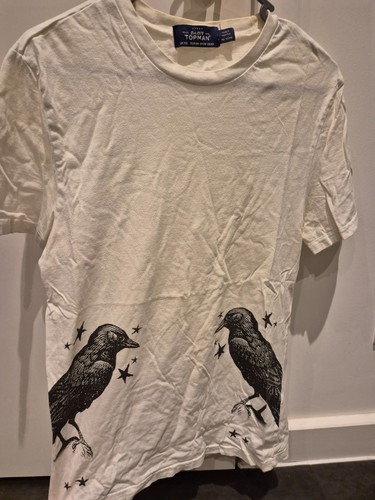 Used topman white bird print - used,