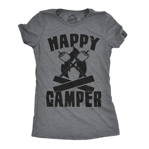 Womens happy camper shirt - happy,