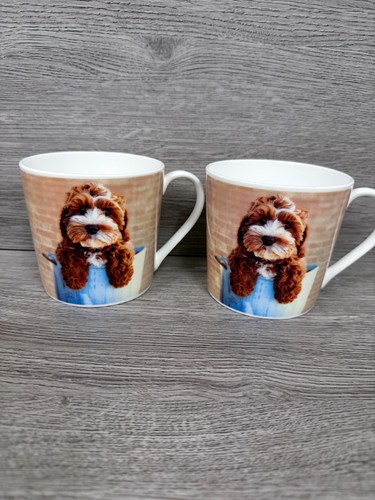 Cockapoo dog mugs pair - mugs,