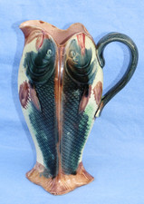 Antique 4 Sided Majolica Fish