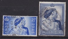 SG493-494 1948 Silver Wedding
