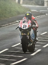8x8 Canvas Of Bruce Anstey During The 2017 Isle Of Man TT