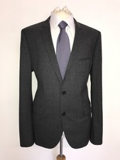HUGO BOSS - Mens Slim Fit GREY WOOL SUIT - 44 Reg - W38 L31 - NICE SUIT