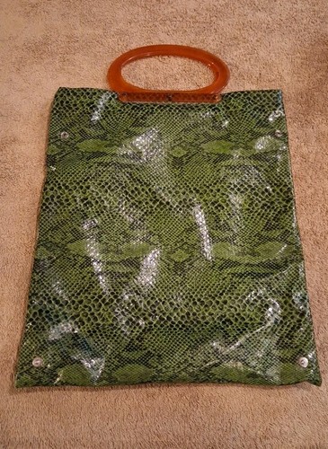 Vintage 70s green snakeskin - vintage,