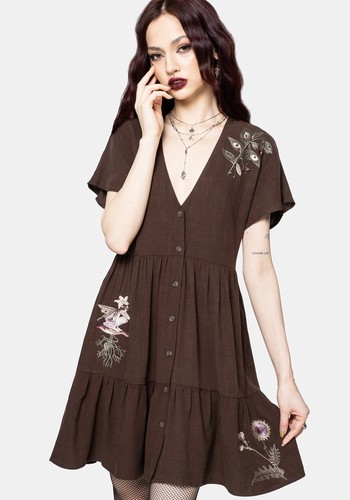 Faela fairy embroidered button - fairy,