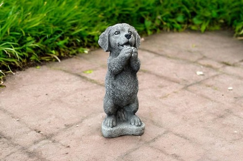Concrete dog statue - dog,
