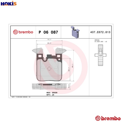 Brake pad set - brake, 06