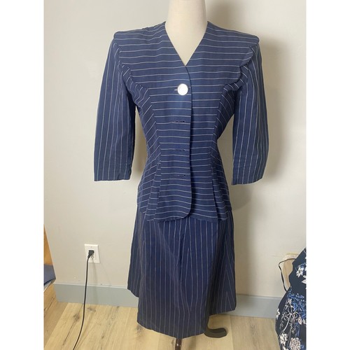 Vintage navy pinstripe - 40's,