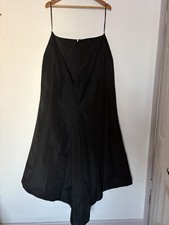 Vintage 1990s–2000s John Charles Black Taffeta Evening Skirt – UK 18 