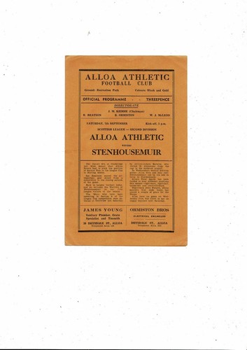 1963 alloa athletic v - 1963/64,