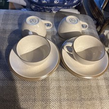 Kalahari Sands Cups & Saucer Set X 4 Oatmeal Gourmets Pride Crown Ceramics