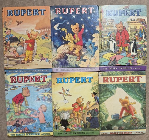 1970 rupert annuals x6 - 1970's,