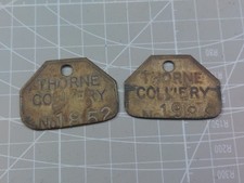 Thorne Colliery Pit Check Tally Token Double Stamped Half Broken