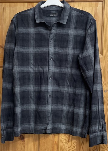 Allsaints shirt grey black - allsaints,