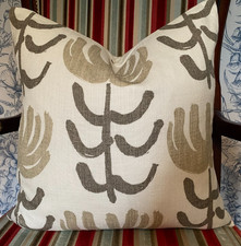 William Yeoward *PIERETTE* Linen Cushion Cover in Colour Greige  45cm
