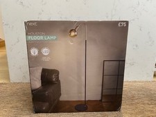 New Next Houstan Floor Lamp with Bulb, Black with Gold Accents RRP £75
