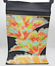 Vintage Japanese Silk Brocade Fabric Panel Birds Design Wall Hanging/Picture