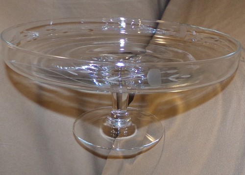 Glass crystal pedestal cake - glass,