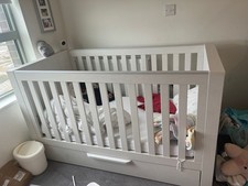 Franklin 2 Piece Cotbed Set with Dresser Changer - White Wash