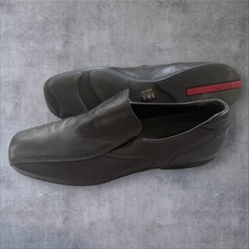 Prada Sport / Linea Rossa Black Leather Slip-On Loafers – Size 9