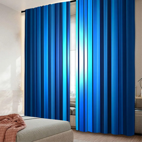 2pcs harbour stripe curtains - harbour,